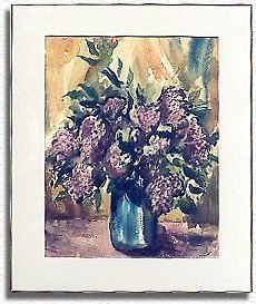 Lilacs in Blue Vase -Left Click for Enlargement